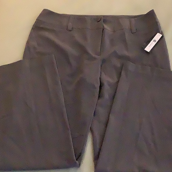 AB Studio Pants - NWT AB Studio women’s grey stretch dress pants size 12, wide leg.